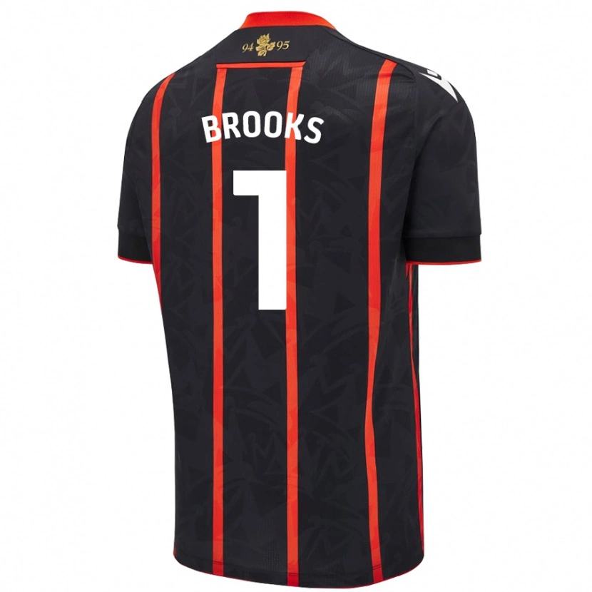 Danxen Niño Camiseta Alexandra Brooks #1 Negro Rojo 2ª Equipación 2024/25 La Camisa México