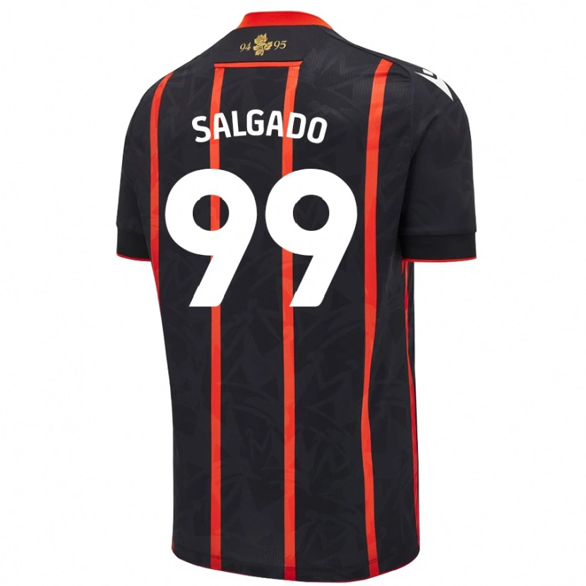 Danxen Niño Camiseta Shanell Salgado #99 Negro Rojo 2ª Equipación 2024/25 La Camisa México