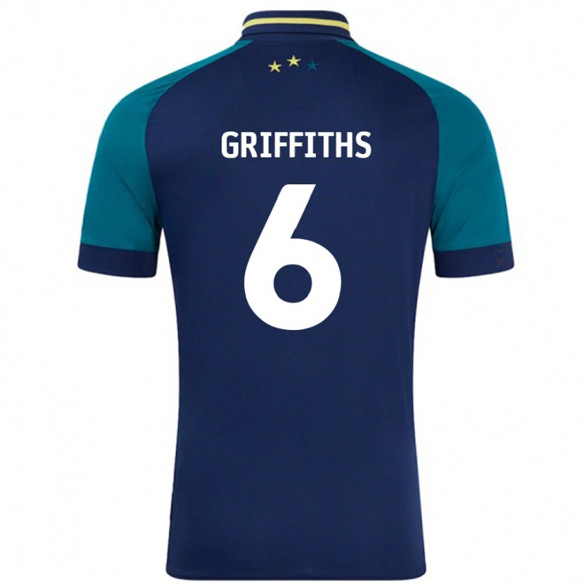 Danxen Niño Camiseta Lauren Griffiths #6 Azul Marino Verde Oscuro 2ª Equipación 2024/25 La Camisa México