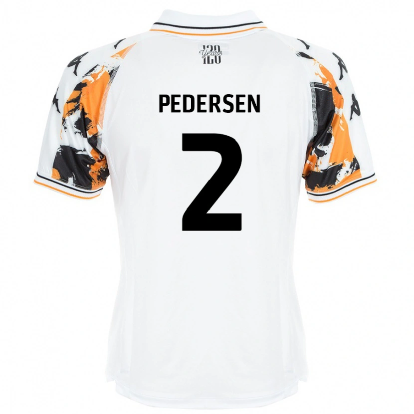 Danxen Niño Camiseta Eden Pedersen #2 Blanco 2ª Equipación 2024/25 La Camisa México