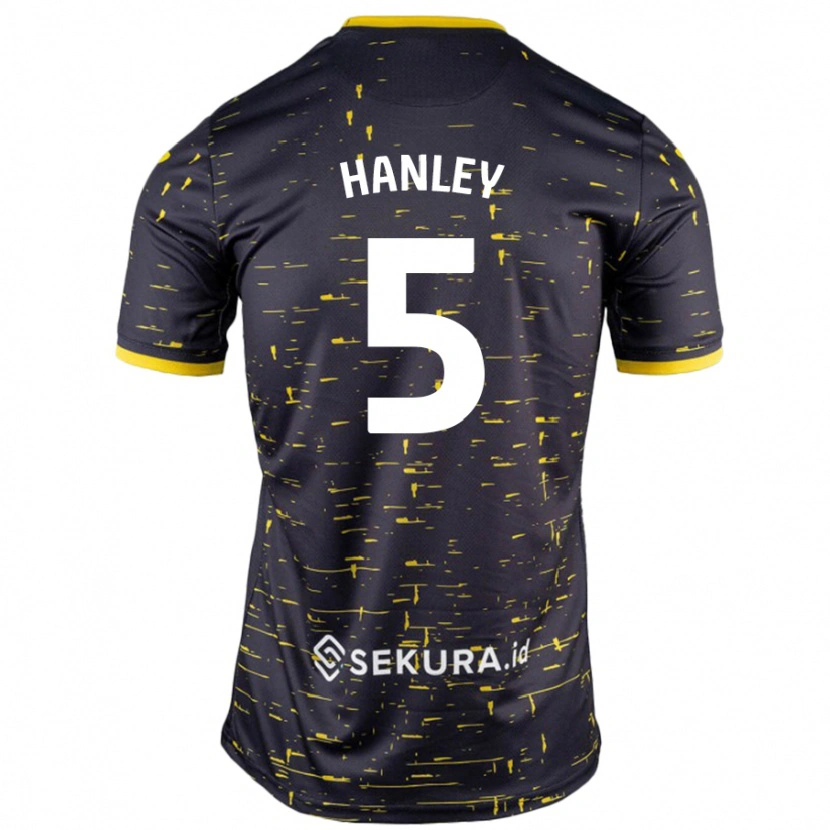 Danxen Niño Camiseta Grant Hanley #5 Negro Amarillo 2ª Equipación 2024/25 La Camisa México
