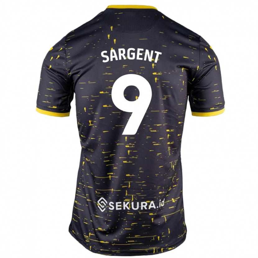 Danxen Niño Camiseta Josh Sargent #9 Negro Amarillo 2ª Equipación 2024/25 La Camisa México