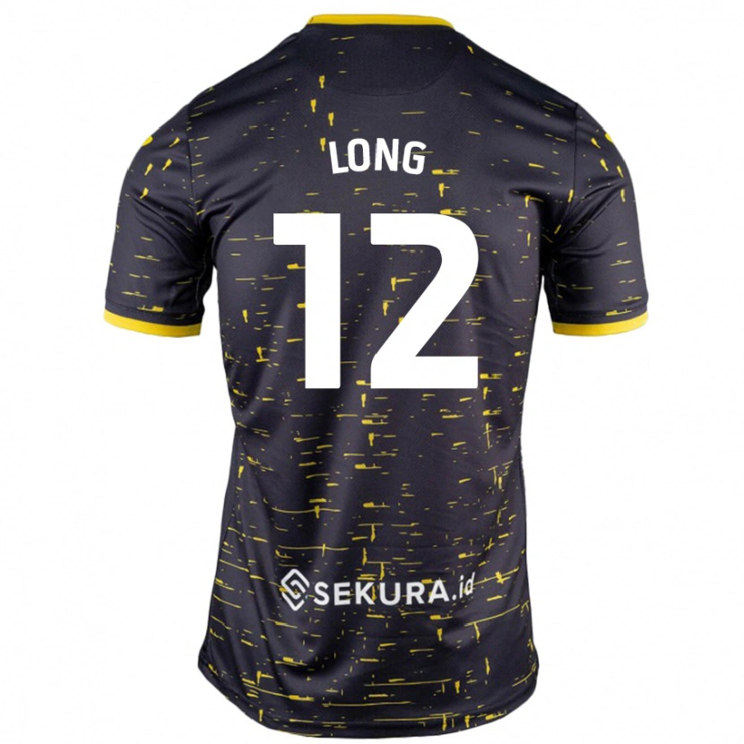 Danxen Niño Camiseta George Long #12 Negro Amarillo 2ª Equipación 2024/25 La Camisa México