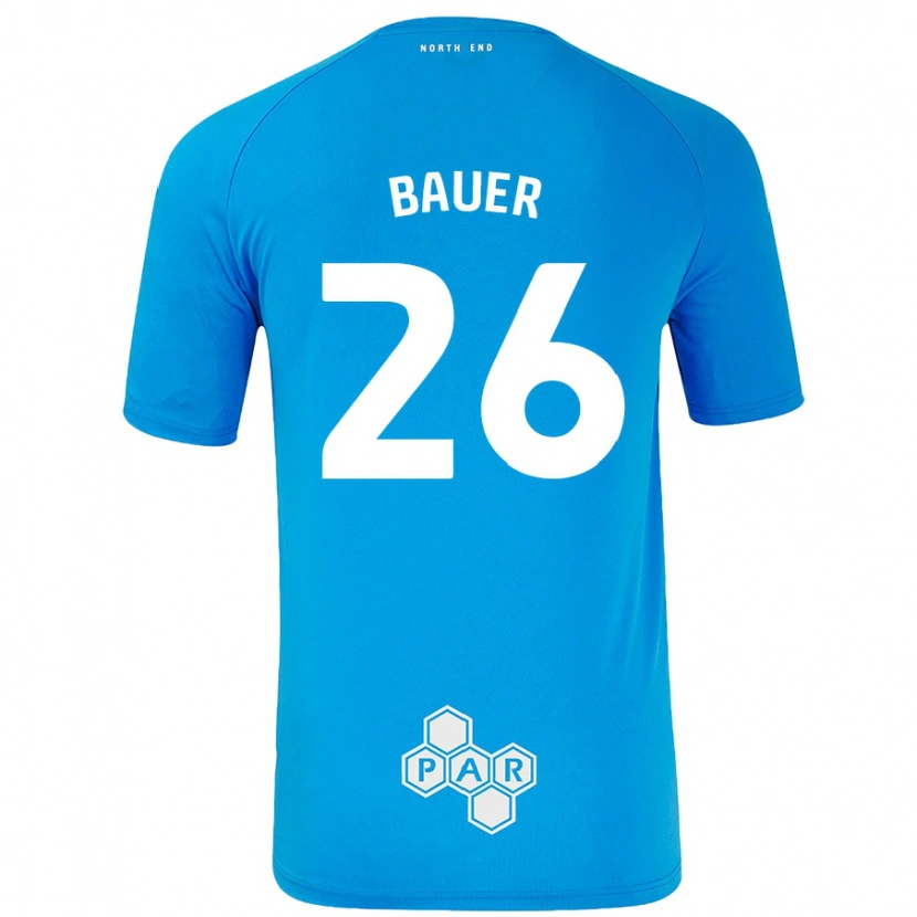 Danxen Niño Camiseta Patrick Bauer #26 Azul Cielo 2ª Equipación 2024/25 La Camisa México