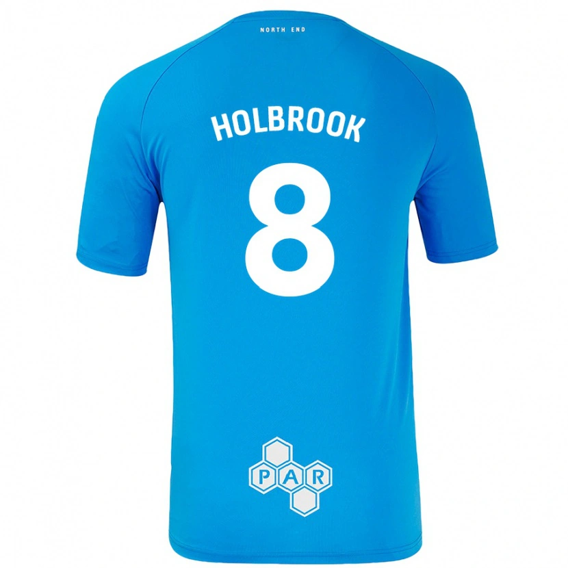 Danxen Niño Camiseta Jess Holbrook #8 Azul Cielo 2ª Equipación 2024/25 La Camisa México