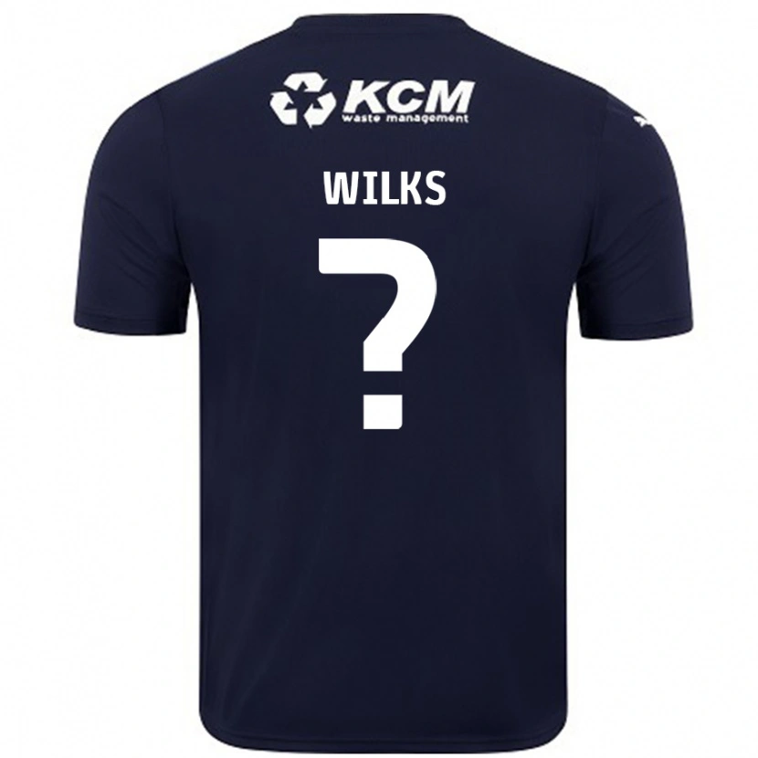Danxen Niño Camiseta Mallik Wilks #0 Azul Marino 2ª Equipación 2024/25 La Camisa México