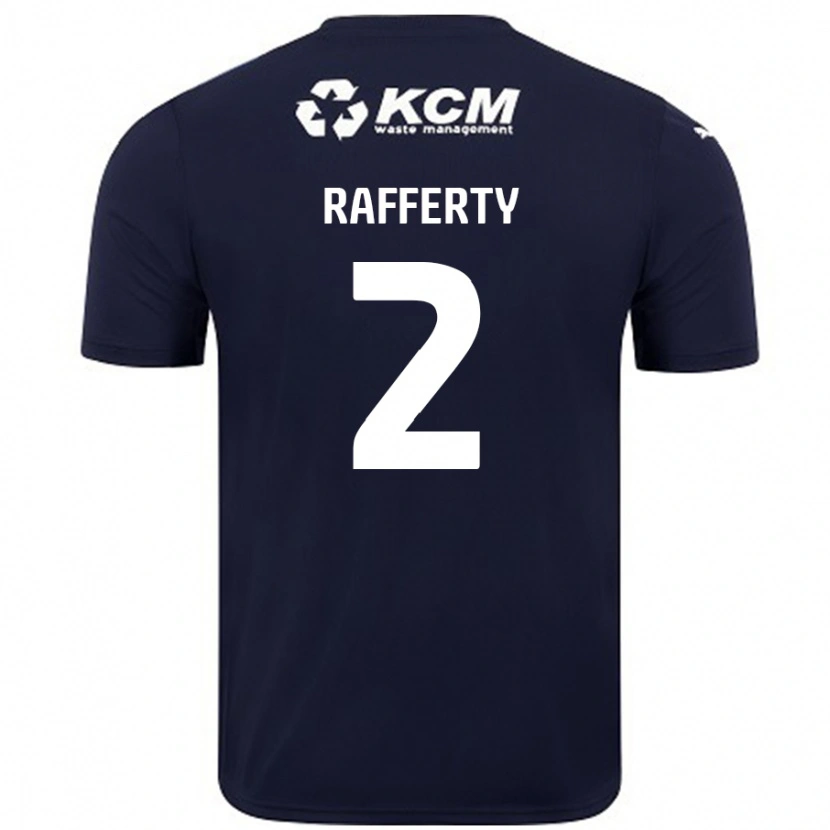 Danxen Niño Camiseta Joe Rafferty #2 Azul Marino 2ª Equipación 2024/25 La Camisa México