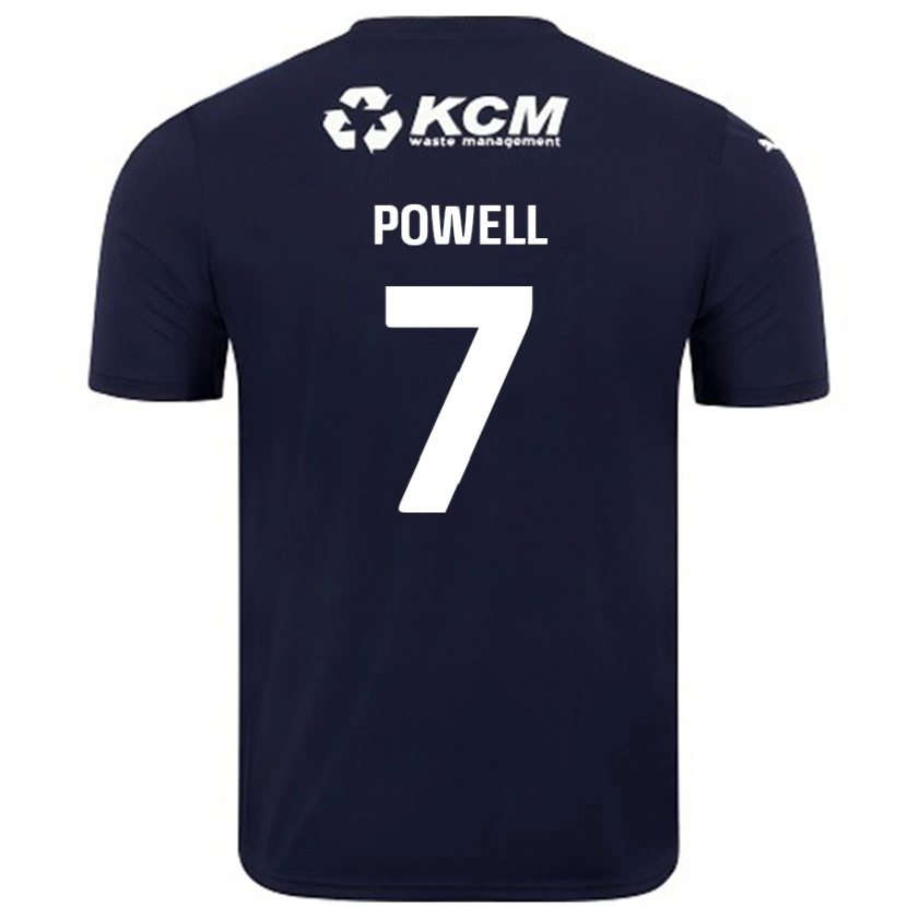 Danxen Niño Camiseta Joe Powell #7 Azul Marino 2ª Equipación 2024/25 La Camisa México