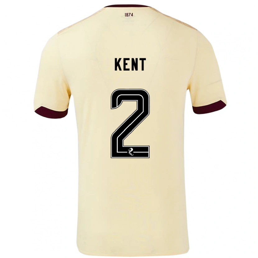 Danxen Niño Camiseta Frankie Kent #2 Crema Burdeos 2ª Equipación 2024/25 La Camisa México