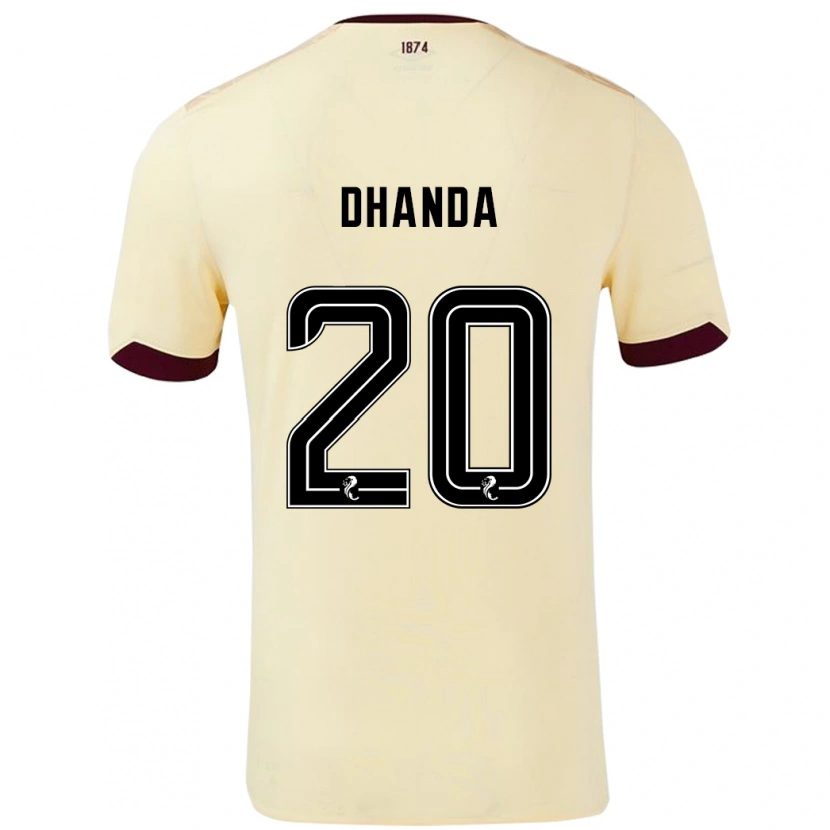 Danxen Niño Camiseta Yan Dhanda #20 Crema Burdeos 2ª Equipación 2024/25 La Camisa México