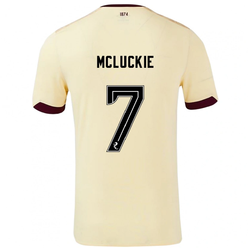 Danxen Niño Camiseta Bobby Mcluckie #7 Crema Burdeos 2ª Equipación 2024/25 La Camisa México