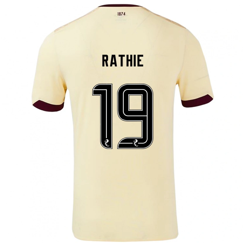Danxen Niño Camiseta Luke Rathie #19 Crema Burdeos 2ª Equipación 2024/25 La Camisa México