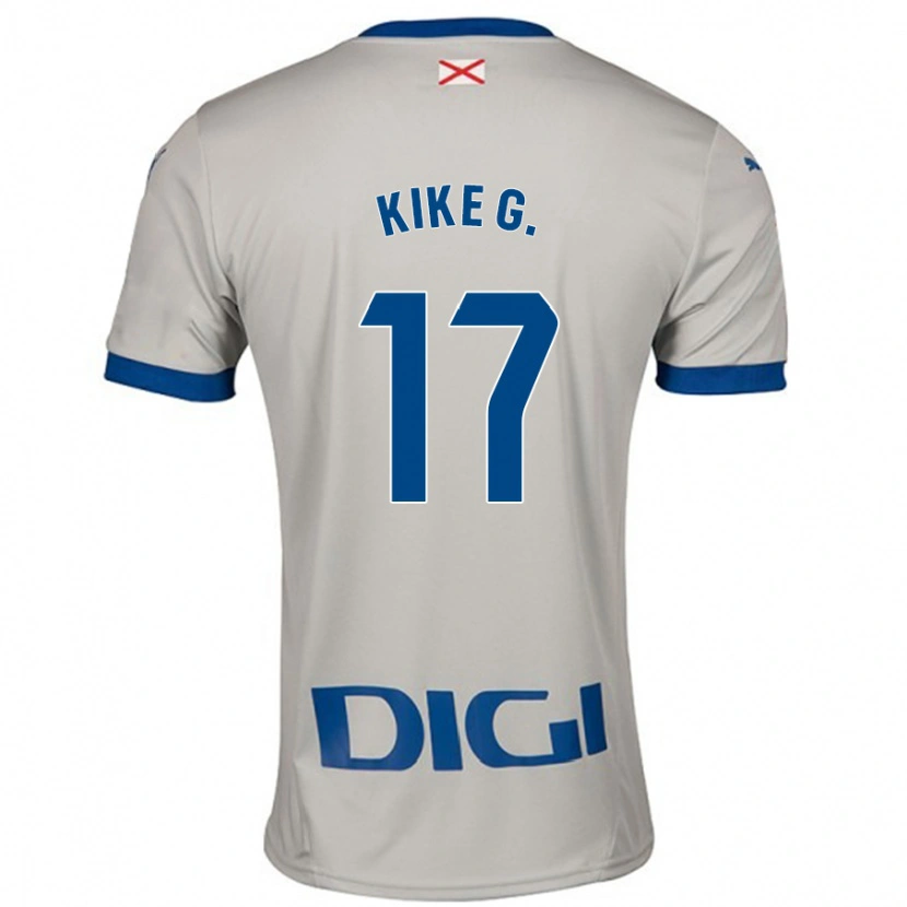 Danxen Niño Camiseta Kike García #17 Gris Claro 2ª Equipación 2024/25 La Camisa México