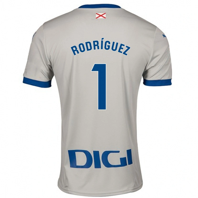 Danxen Niño Camiseta Adrián Rodríguez #1 Gris Claro 2ª Equipación 2024/25 La Camisa México