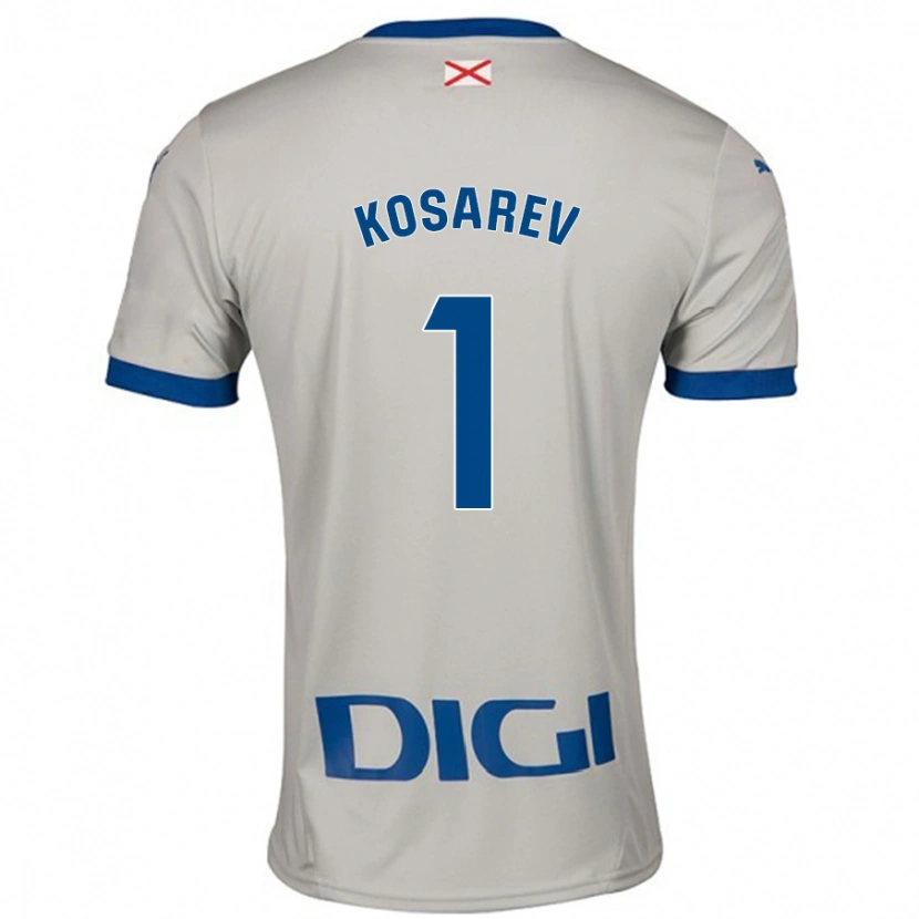 Danxen Niño Camiseta Oleksandr Kosarev #1 Gris Claro 2ª Equipación 2024/25 La Camisa México
