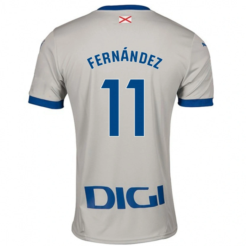 Danxen Niño Camiseta Imanol Fernández #11 Gris Claro 2ª Equipación 2024/25 La Camisa México