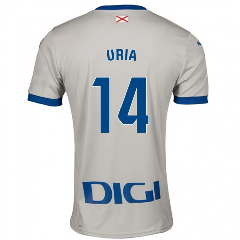 Danxen Niño Camiseta Iker Uria #14 Gris Claro 2ª Equipación 2024/25 La Camisa México
