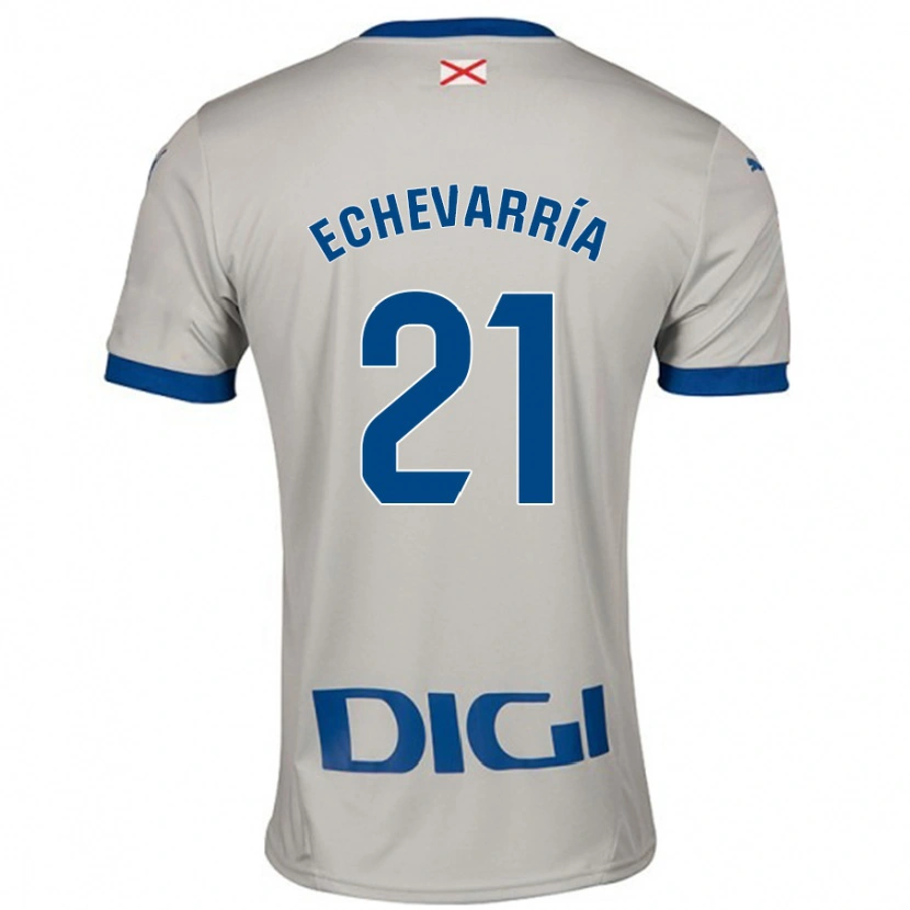 Danxen Niño Camiseta Martin Echevarría #21 Gris Claro 2ª Equipación 2024/25 La Camisa México