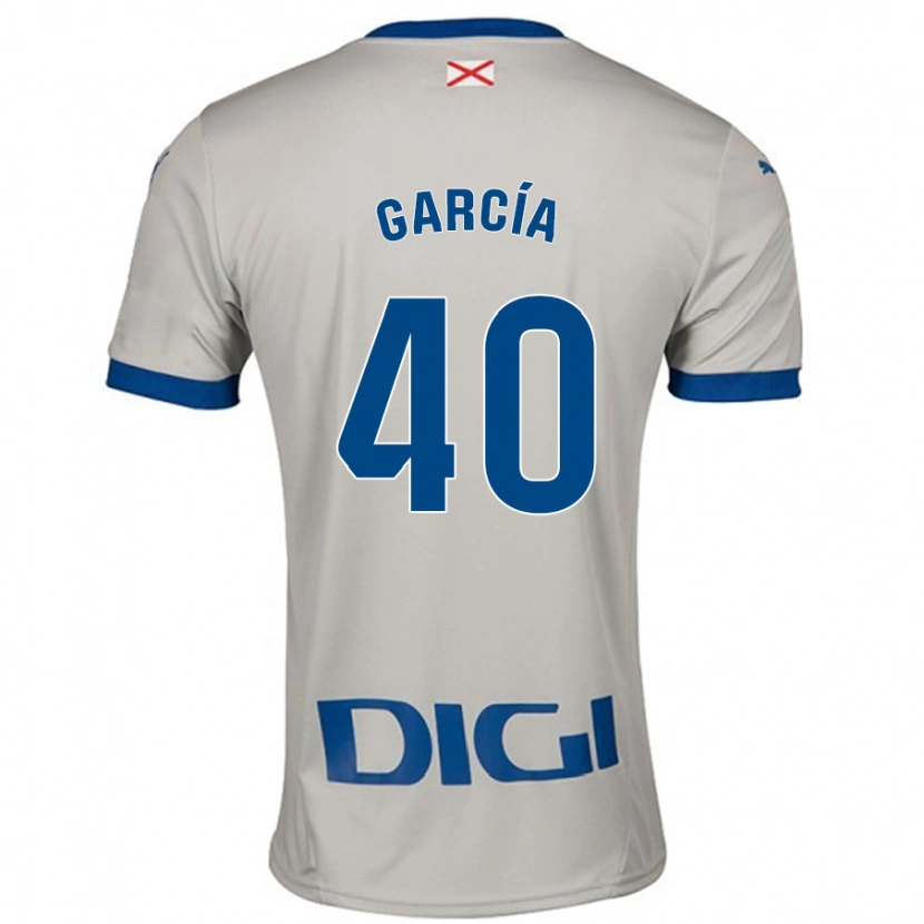 Danxen Niño Camiseta Álvaro García #40 Gris Claro 2ª Equipación 2024/25 La Camisa México