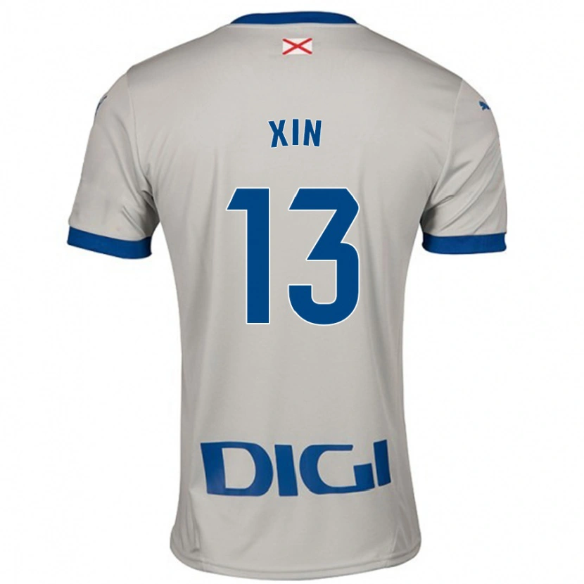 Danxen Niño Camiseta Jana Xin #13 Gris Claro 2ª Equipación 2024/25 La Camisa México