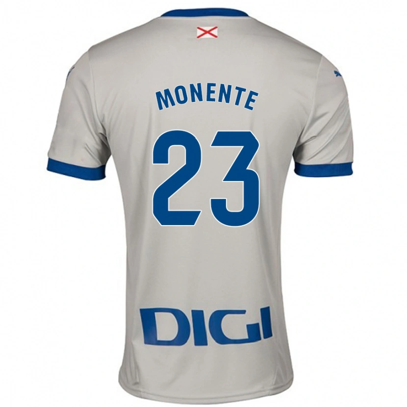 Danxen Niño Camiseta Leyre Monente #23 Gris Claro 2ª Equipación 2024/25 La Camisa México