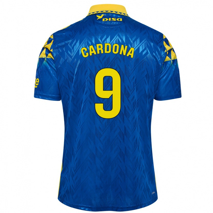 Danxen Niño Camiseta Marc Cardona #9 Azul Amarillo 2ª Equipación 2024/25 La Camisa México