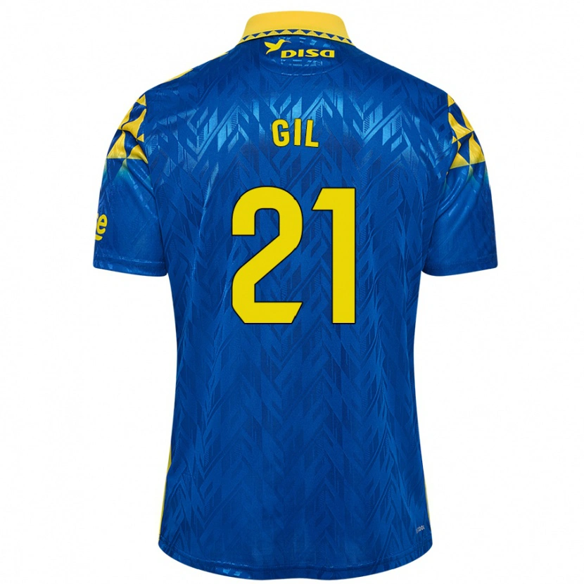 Danxen Niño Camiseta Iván Gil #21 Azul Amarillo 2ª Equipación 2024/25 La Camisa México