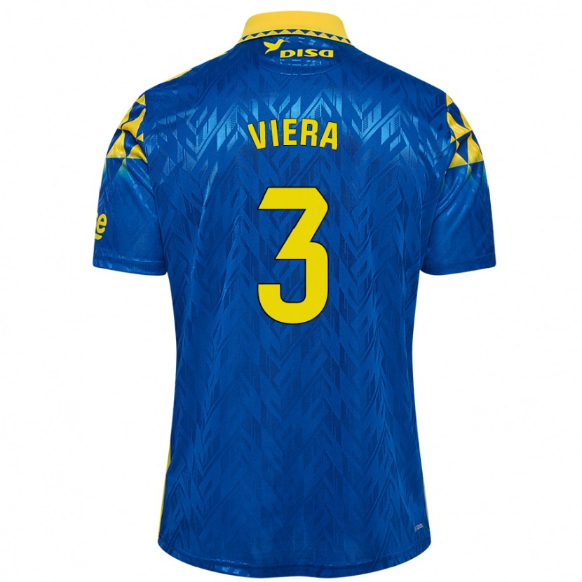 Danxen Niño Camiseta Óliver Viera #3 Azul Amarillo 2ª Equipación 2024/25 La Camisa México