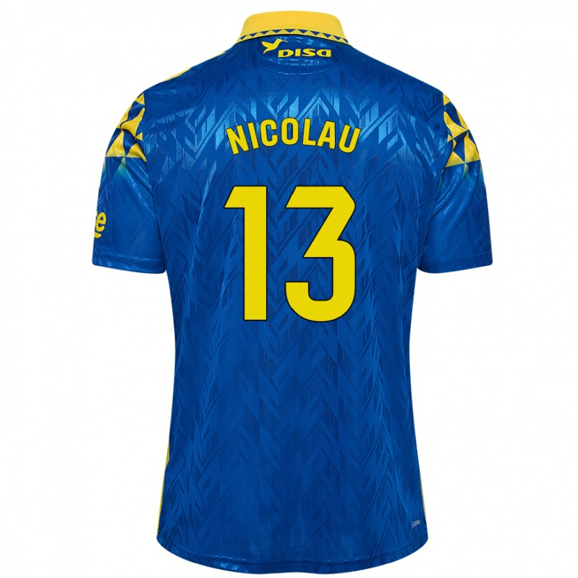 Danxen Niño Camiseta Nacho Nicolau #13 Azul Amarillo 2ª Equipación 2024/25 La Camisa México