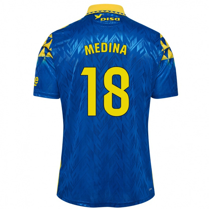 Danxen Niño Camiseta Iván Medina #18 Azul Amarillo 2ª Equipación 2024/25 La Camisa México