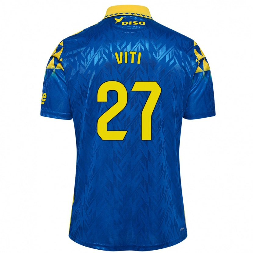 Danxen Niño Camiseta Viti #27 Azul Amarillo 2ª Equipación 2024/25 La Camisa México
