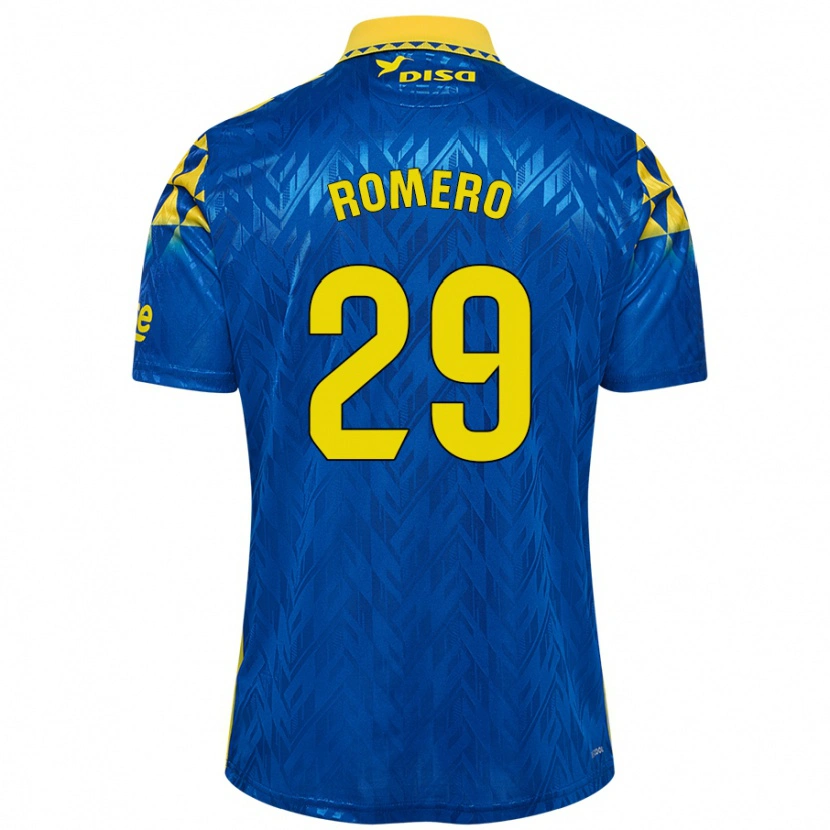 Danxen Niño Camiseta Elías Romero #29 Azul Amarillo 2ª Equipación 2024/25 La Camisa México