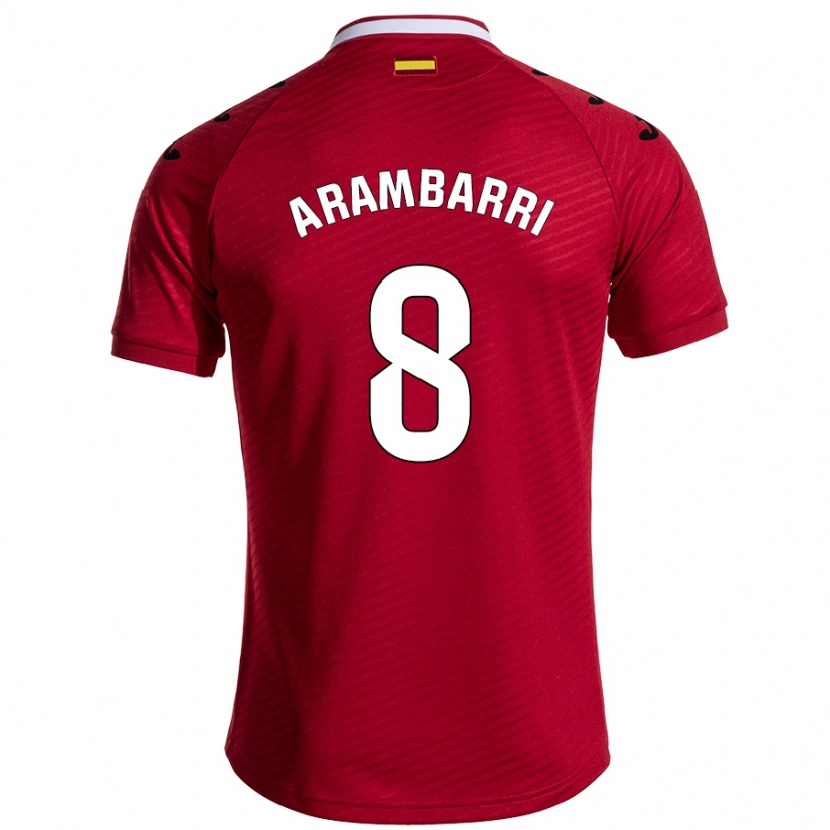 Danxen Niño Camiseta Mauro Arambarri #8 Rojo Oscuro 2ª Equipación 2024/25 La Camisa México