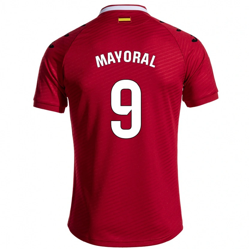 Danxen Niño Camiseta Borja Mayoral #9 Rojo Oscuro 2ª Equipación 2024/25 La Camisa México