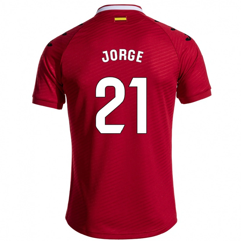 Danxen Niño Camiseta Jeremy Jorge #21 Rojo Oscuro 2ª Equipación 2024/25 La Camisa México