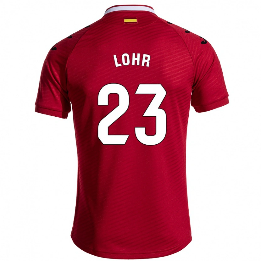 Danxen Niño Camiseta Luca Lohr #23 Rojo Oscuro 2ª Equipación 2024/25 La Camisa México