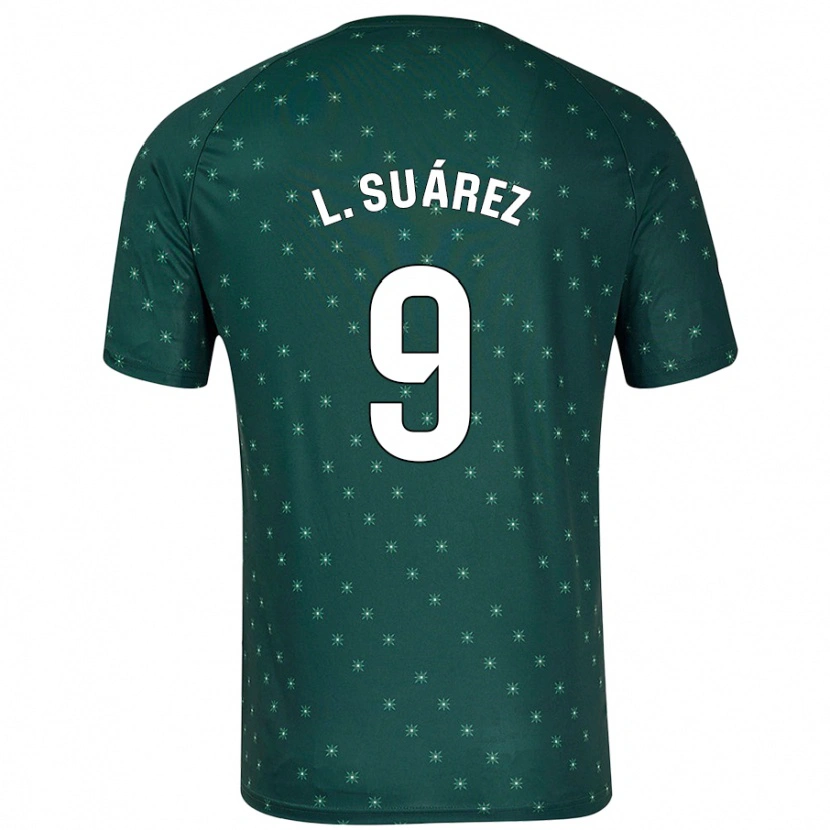 Danxen Niño Camiseta Luis Suárez #9 Verde Oscuro 2ª Equipación 2024/25 La Camisa México