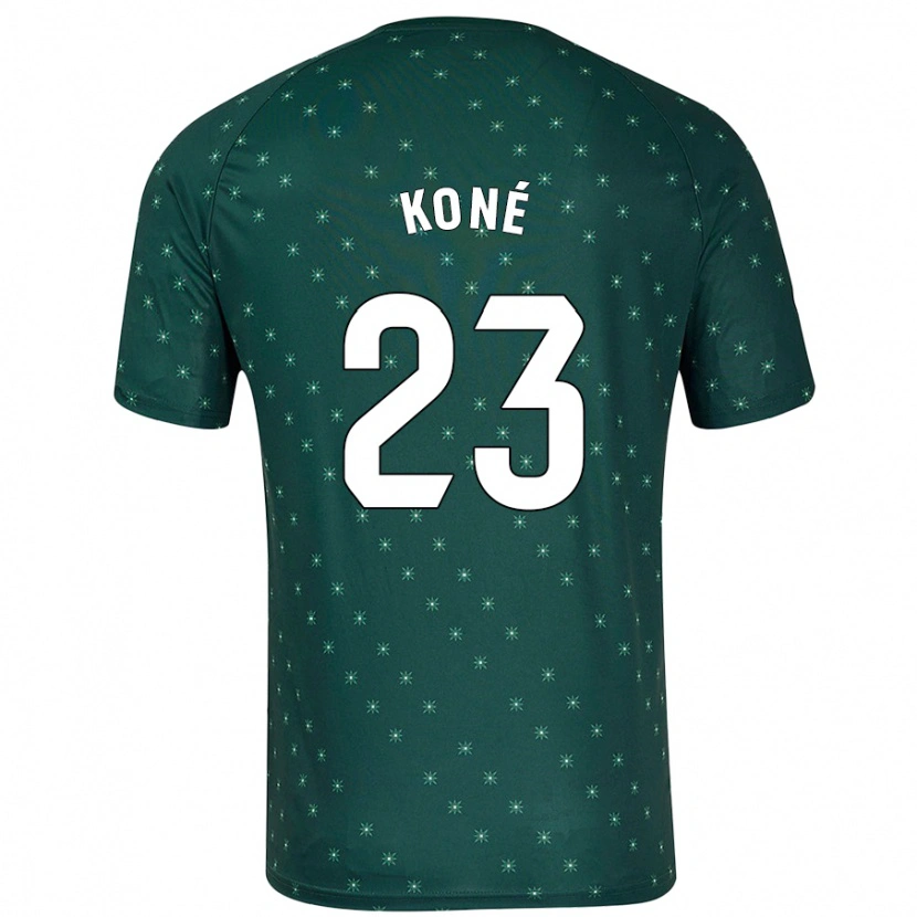 Danxen Niño Camiseta Ibrahima Koné #23 Verde Oscuro 2ª Equipación 2024/25 La Camisa México