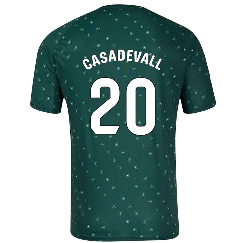Danxen Niño Camiseta Marçal Casadevall #20 Verde Oscuro 2ª Equipación 2024/25 La Camisa México