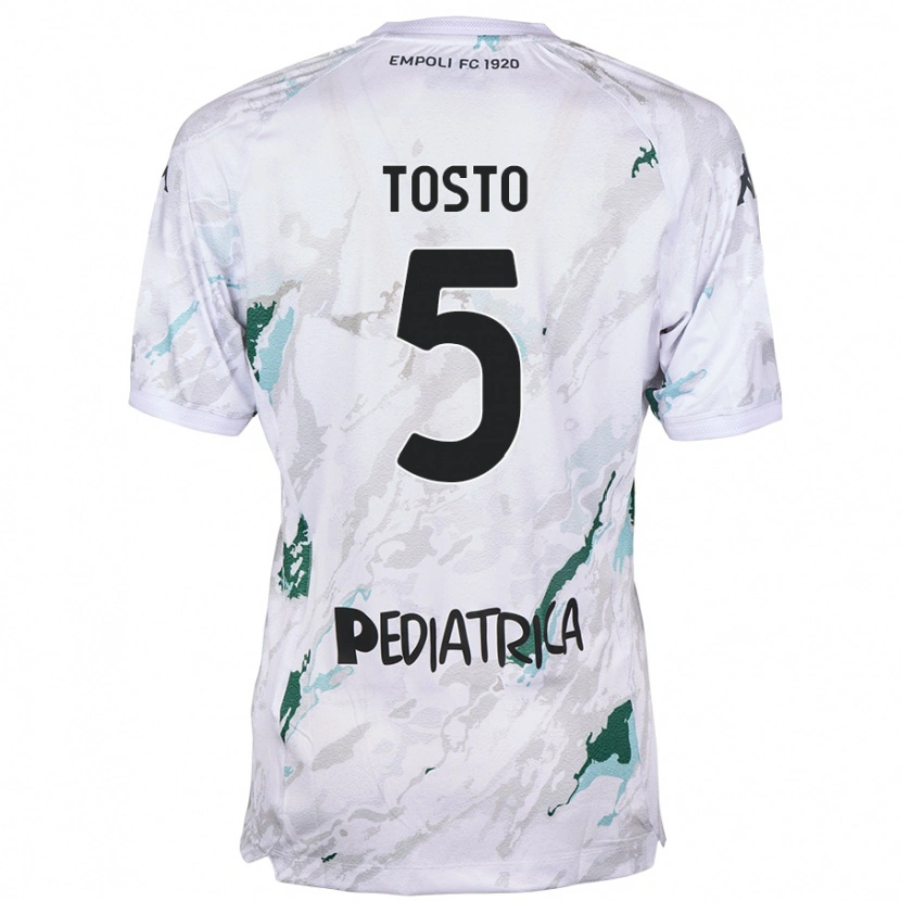 Danxen Niño Camiseta Lorenzo Tosto #5 Gris 2ª Equipación 2024/25 La Camisa México