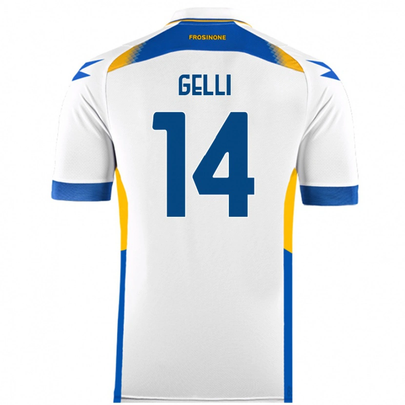 Danxen Niño Camiseta Francesco Gelli #14 Blanco 2ª Equipación 2024/25 La Camisa México