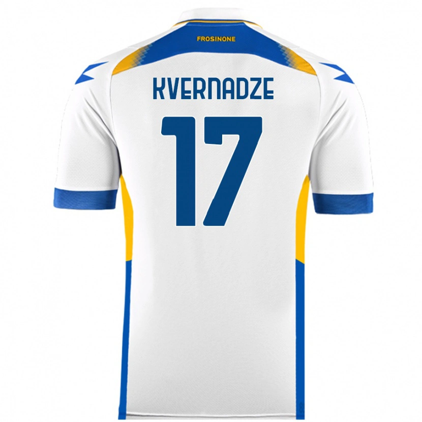 Danxen Niño Camiseta Giorgi Kvernadze #17 Blanco 2ª Equipación 2024/25 La Camisa México