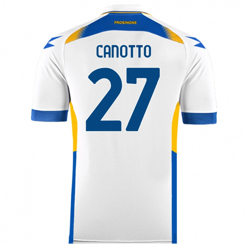 Danxen Niño Camiseta Luigi Canotto #27 Blanco 2ª Equipación 2024/25 La Camisa México