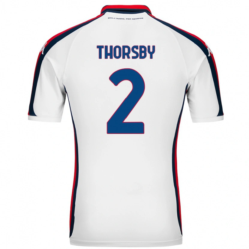 Danxen Niño Camiseta Morten Thorsby #2 Blanco 2ª Equipación 2024/25 La Camisa México