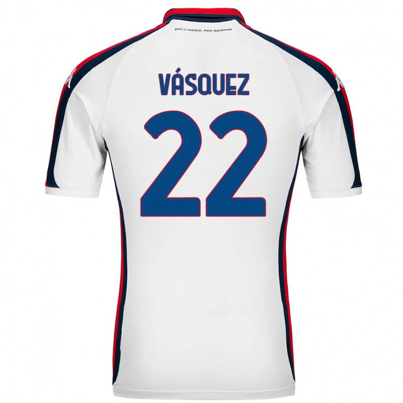 Danxen Niño Camiseta Johan Vásquez #22 Blanco 2ª Equipación 2024/25 La Camisa México