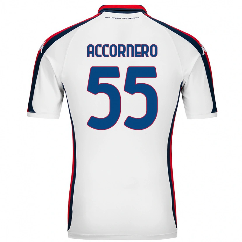 Danxen Niño Camiseta Federico Accornero #55 Blanco 2ª Equipación 2024/25 La Camisa México
