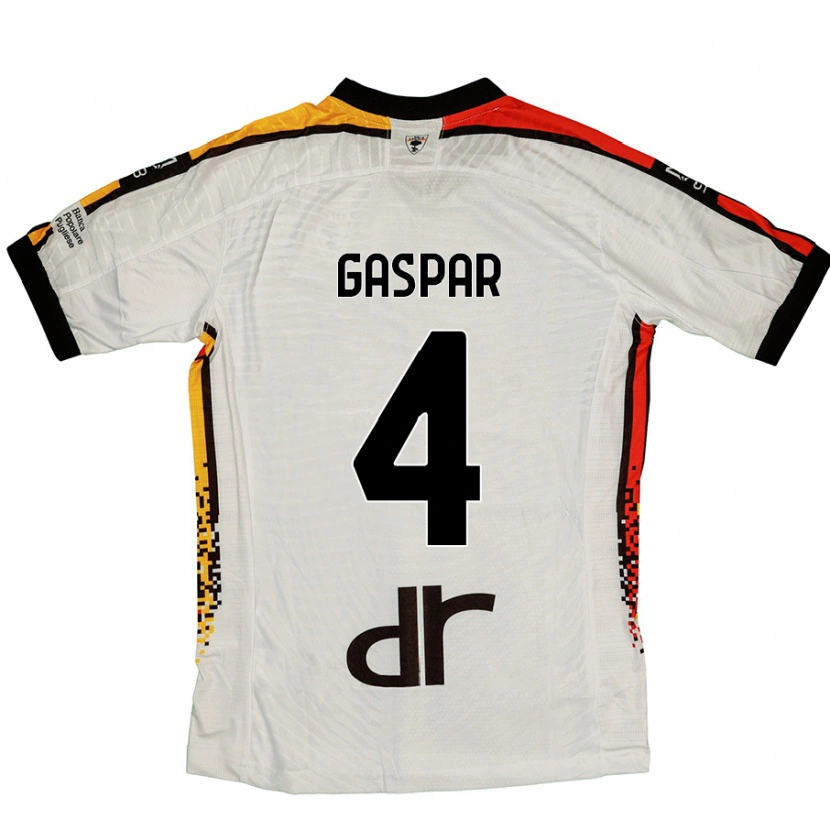 Danxen Niño Camiseta Kialonda Gaspar #4 Blanco Negro 2ª Equipación 2024/25 La Camisa México