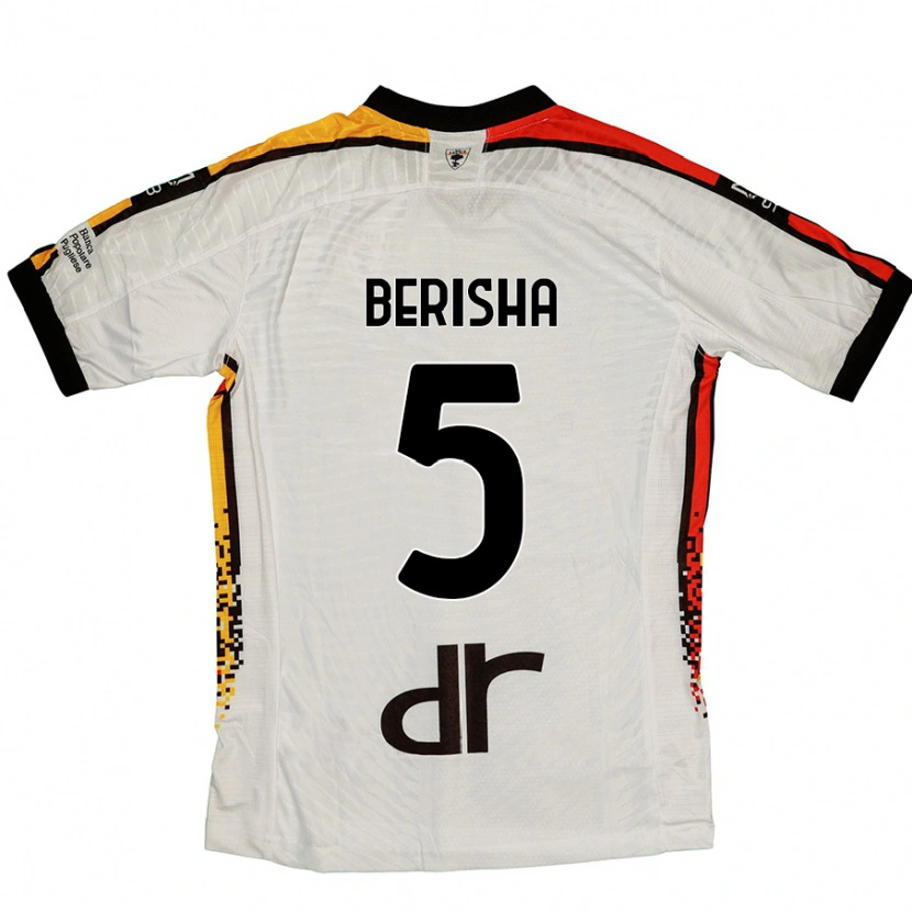 Danxen Niño Camiseta Medon Berisha #5 Blanco Negro 2ª Equipación 2024/25 La Camisa México