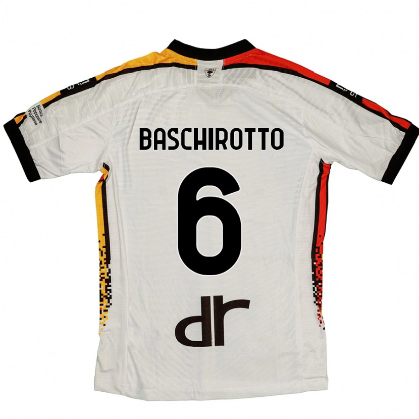 Danxen Niño Camiseta Federico Baschirotto #6 Blanco Negro 2ª Equipación 2024/25 La Camisa México