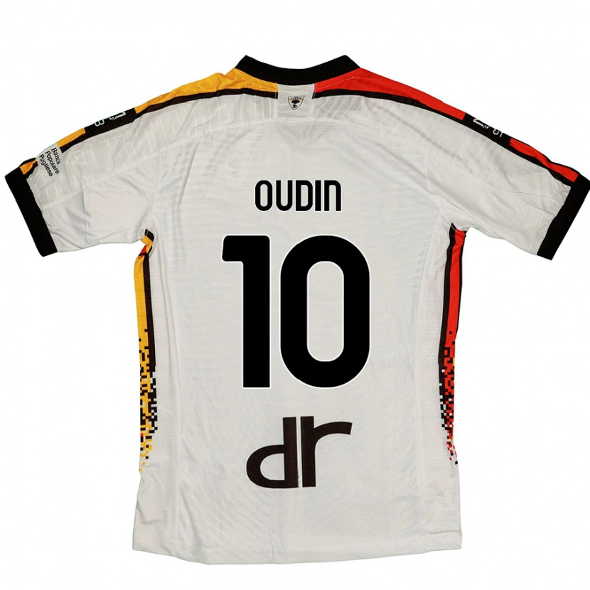 Danxen Niño Camiseta Rémi Oudin #10 Blanco Negro 2ª Equipación 2024/25 La Camisa México